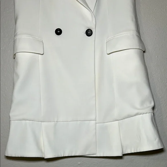 Zara Ivory Double-Breasted Vest - Picture 5 of 11